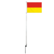 Mât avec pied à planter pour drapeau de baignade Rouge et Jaune